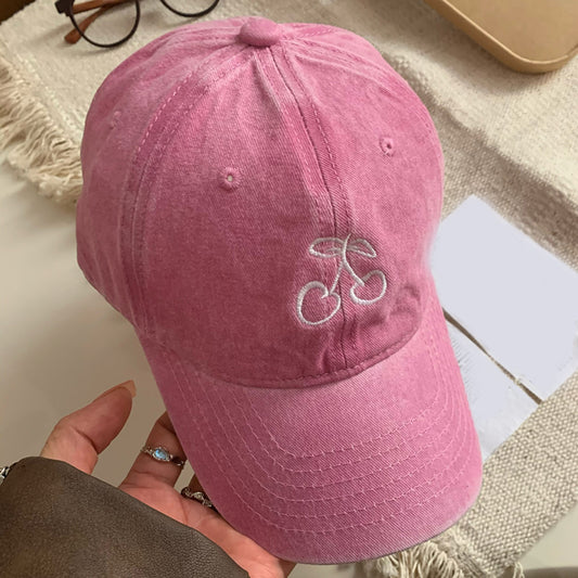 Cherry Embroidered Hat