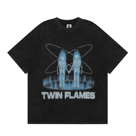 Twin Flame Vintage Skull T-shirt